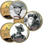 John Wayne Colorized 24K Gold Plated - Set Of Six
