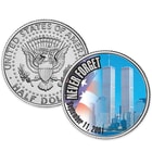 9/11 "Never Forget" World Trade Center Colorized 2001 JFK Half Dollar