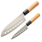 Two-Piece Oak Wood Sushi Knife Set