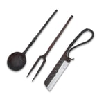 The three utensils in the Ironsmith Co. Pioneer Dining Set