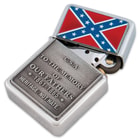 Confederate Rebel Flag Heritage Not Hate CSA Windproof Lighter