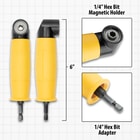 A detailed view of the features of the screwdriver attachment
