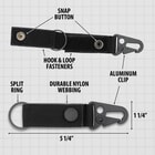 Details and features of the 3 Pack Webbing Clips.