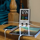 La Crosse Technology Multicolor Digital Alarm Clock and USB Charging Station
