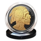 Indian Skull Collectible Coin | Clad in 24K Gold, Ruthenium | 1-oz Pure Copper | Exclusive Design