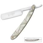 Kriegar German Style Pearl Handle Straight Razor Folding Knife