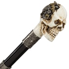 Gizmo Gearhead Sword Cane with Steampunk-Style Gear-Brained Resin Skull Handle