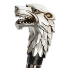 Antique Wolf Head Sword Cane - Stainless Steel Blade, Cold Cast Resin Handle, Aluminum Shaft, Rubber Toe - Length 36 1/4”