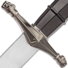 Crusader Ebony Prince Dagger With Scabbard - Stainless Steel Display Blade, ABS And Metal Handle - Length 14 1/2”