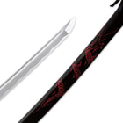 Fiery Red Dragon Katana Sword