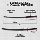 Details and features of the Zangetsu Sword.