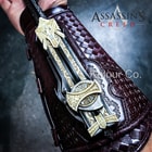Assassin's Creed Hidden Blade of Aguilar | Retractable Steel Blade Unsharpened | Faux Leather Gauntlet