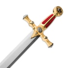 Medieval / Masonic Sword of Destiny with Scabbard - Red