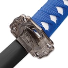 Blue Flying Dragon Sword With Engraved Scabbard