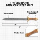 The specs of the Legends In Steel Viking King Sword