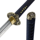 Shinwa Double Edged Regal Navy Blue Damascus Katana Sword