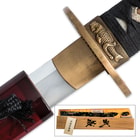 Hand Forged 1060 High Carbon Steel Musha Kobuse Sword With Bamboo Scabbard