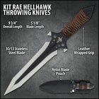 Kit Rae HellHawk 9 3/4 Inch Throwing Knife Triple Set