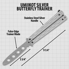 The dimensions of the butterfly trainer.