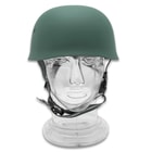 The M38 helmet was worn, during WWII, by the first German paratrooper units to participate in large-scale airborne operations