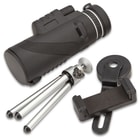 Monocular Telescope For Cell Phone With Tripod - 12X50, Night Vision, Water-Resistant, High-Definition Images, Lens Cover