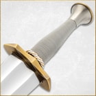 A closeup of the handle and guard of Boromir's dagger.