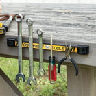 The magnetic tool holder shown in use