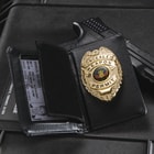 Concealed Weapon Permit Badge with Leather Case
