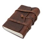 The Leather Adventurer’s Journal is 7”x 5 1/2”