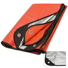 Intense Sport Utility Orange Blanket With Bag - Aluminum And Nylon Construction, Weatherproof, Grommets - Dimensions 5’x7’