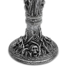 A detail of the Servant of the Eye Goblet's stem