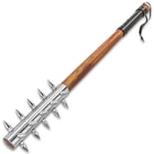Spiked Barbarian Mace - High Carbon Steel Head With Spikes, Wooden Handle, Faux Leather Wrapped Grip - Length 28”