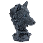 You won’t believe how life-like the Black Wolf Head Sculpture is from the texture of the fur to the texture of the stone