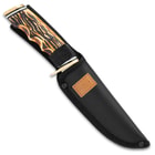 A nylon belt sheath is included with the skinner knife.