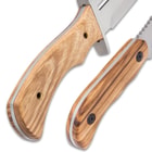 Timber Wolf Wildstreak 2-Piece Zebrawood Fixed Blade Knife Set - 8 1/2" Gut Hook and 15 3/4" Bowie - 420 Stainless Steel - Genuine Zebrawood - Nylon Belt Sheath - Outdoors, Survival, Collecting & More