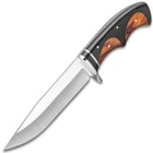 Timber Wolf Peruvian Fixed Blade Knife With Sheath - 3Cr13 Stainless Steel Blade, Wooden Handle, Stainless Steel Guard - Length 10 3/4”