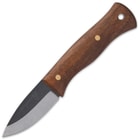 The combination of super strong zebra wood and high carbon steel makes this fixed blade camping knife invincible