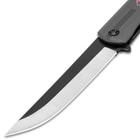 The Black Anime Assisted Opening Pocket Knife has a 3Cr13 stainless steel blade