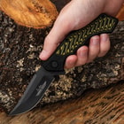 The Hibben pocket knife in its deployed position