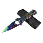Rainbow Flame Dragon Spring-Assisted Folding Knife