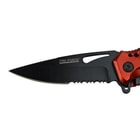 Tac Force Red Speedster Assisted Opening Pocket Knife - Half Serrated Blade; Red Handle, Black Liner