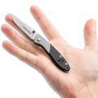 Timber Wolf Black & Silver Folding Knife