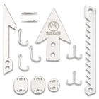 Trailblazer Survival Multi-Tool Card - Aluminum Construction, Multiple Fish Hooks, Arrow Head, Needles, Saws - Dimensions 3 1/2”x 2”