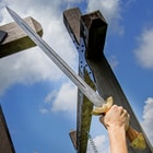 The Viking sword shown in hand