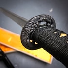 Ryumon Hand Forged Damascus Steel Samurai Tanto Sword Black
