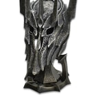 Close up image of the Half Scale Helm of Sauron included in the Sauron Collection.