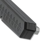 A close-up of the handle texture