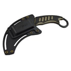 MTech Neck Karambit with Black and Tan G10 Handle and Molded Sheath