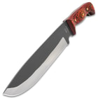 A side view of the entire bowie knife