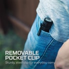This Nebo flashlight offers a removable pocket clip.